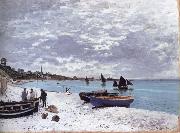 Claude Monet The Beach at Sainte-Adresse France oil painting artist